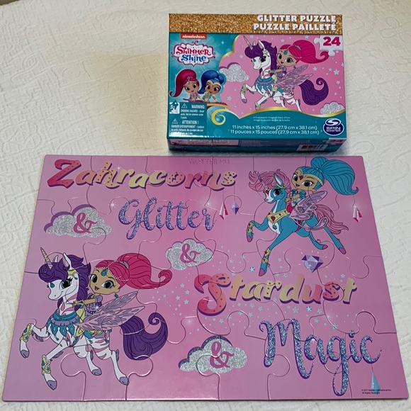 24-Piece Shimmer & Shine Glitter Puzzle by Nickelodeon & SpinMaster - Picture 2 of 11